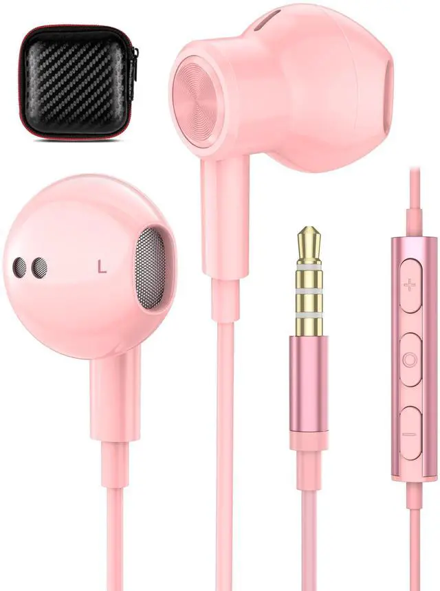Main image of iMangoo Wired Headphones for Airplane Travel Essentials Pink