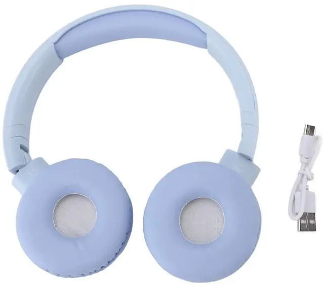 Alt view image 4 of 5 - Bluetooth Over Ear Headphones, C-2251 Foldable Noise Canceling Headset with Microphone, HiFi Stereo 3.5mm On Ear Headphones Comfortable Fit for Home Office Phone (Blue)