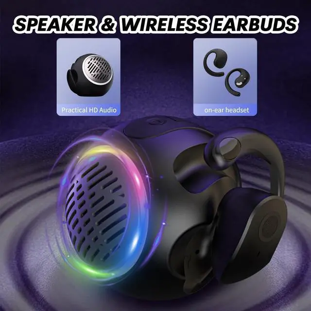 Alt view image 2 of 5 - Out of Ear Open Ear Headphones Wireless Ear OWS Hanging Earphones 5.4 Bluetooth Air Bone Conduction Around Over The Ear Speaker with Wireless Earbuds Outside The Ear Headphones Ear buds with Ear Loops