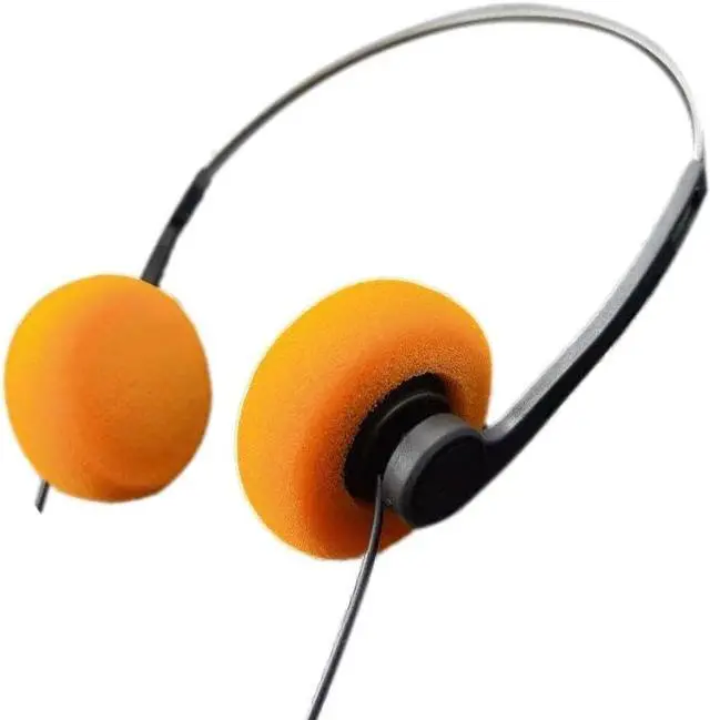 Alt view image 2 of 5 - 4Pcs Orange Retro Over-Ear Headphone,Vintage Feelings Underwire Headphone,Retro Lightweight Earphones,Hi-Fi Stereo Earphone Headset,for Most Mobile Phones Playback Pevices Headphones Earbud
