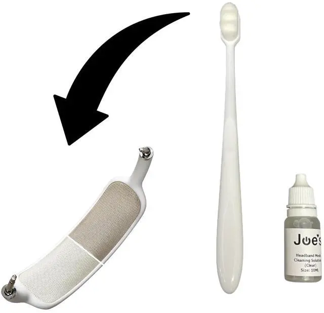 Main image of JoesGEcom Made for Apple AirPods Max Discolored Dirty Headband Headphones Cleaner, Mesh Fabric, Whitening Solution 10ML + Brush Cleaning Kit