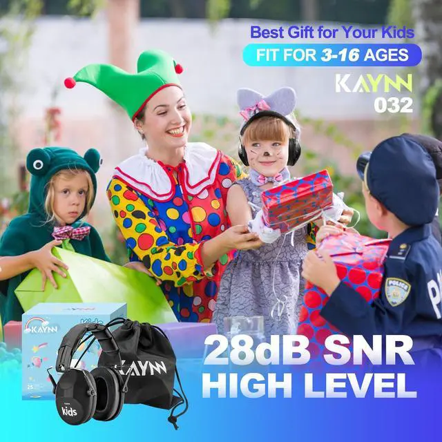 Alt view image 5 of 5 - KAYNN 032 2Pack Noise Headphones for Kids - 28dB SNR Noise Canceling Headphones for Concerts, Fireworks, Sensory Headphones for Autism, Children, Age 3-16