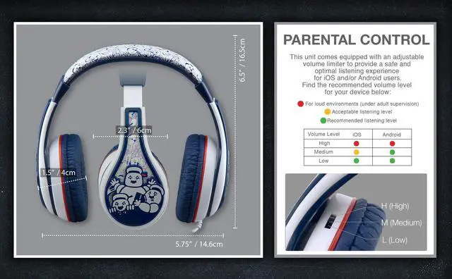 Alt view image 4 of 5 - eKids Ghostbusters Kids Headphones, Adjustable Headband, Stereo Sound, 3.5Mm Jack, Wired Headphones for Kids, Tangle-Free, Volume Control, for Fans of Ghostbusters Merchandise