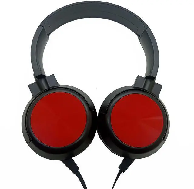 Alt view image 2 of 5 - KKstorm Foldable Headphones for Kids: Classroom Headphones Bulk for Kids Wired Headphones Over The Ear Headphones for Kids (906B Red no mic 1 PCAK)