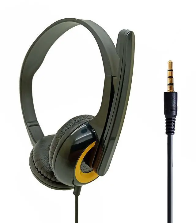 Alt view image 2 of 5 - KKstorm Chat Headphones: 3.5mm Headphones Kids Headphones for Kids Boys Quality Durable Headphones with Microphone for School Headphones with Microphone (510B Yellow 1 PCAK)
