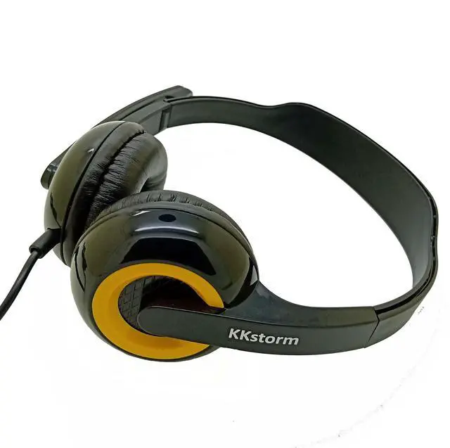 Alt view image 4 of 5 - KKstorm Chat Headphones: 3.5mm Headphones Kids Headphones for Kids Boys Quality Durable Headphones with Microphone for School Headphones with Microphone (510B Yellow 1 PCAK)