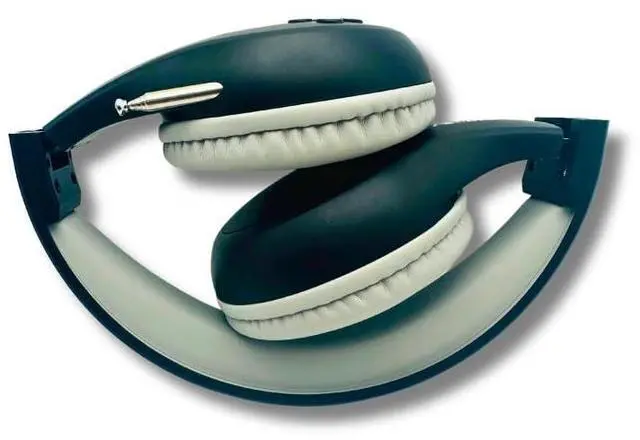 Alt view image 3 of 5 - KQEC FM Radio Headphones Adjustable with Pull-Out Antenna - Portable Personal Radio for Walking Jogging Relaxing | Battery Powered | 2 AA Batteries Not Included (Black & Gray)