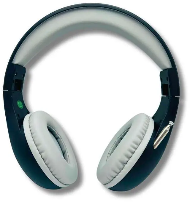 Alt view image 4 of 5 - KQEC FM Radio Headphones Adjustable with Pull-Out Antenna - Portable Personal Radio for Walking Jogging Relaxing | Battery Powered | 2 AA Batteries Not Included (Black & Gray)