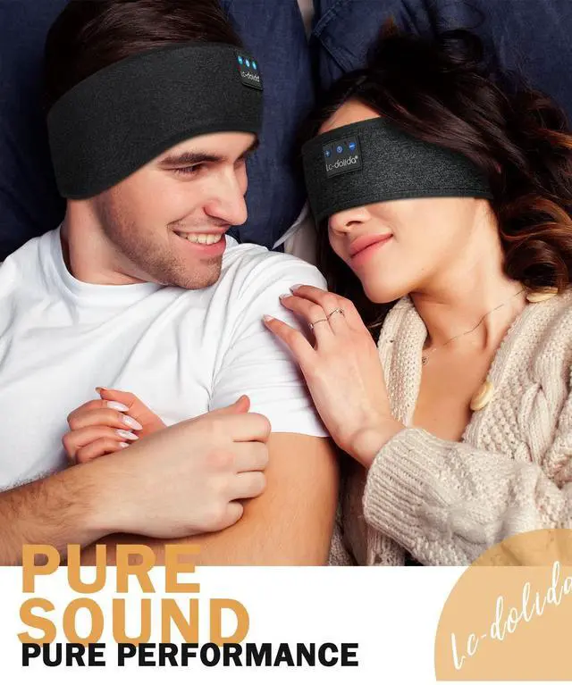 Alt view image 5 of 5 - LC-dolida Sleep Headphones Headband Bluetooth 5.4, Wireless Bluetooth Sleep Mask