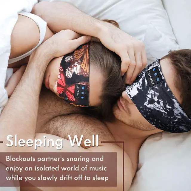 Alt view image 5 of 5 - LC-dolida Sleep Headphones Bluetooth Headband Wrist Weights Ankle Weights for Women Men