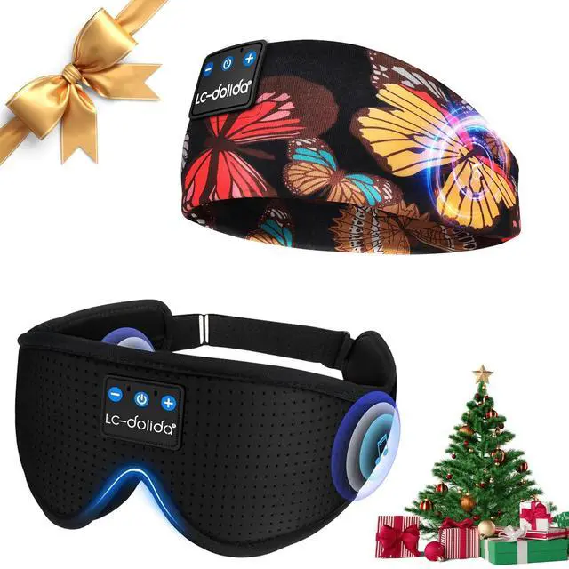 Main image of LC-dolida Sleep Headphones, 3D Sleep Mask Bluetooth Wireless, Bluetooth Headband