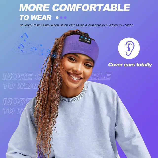 Alt view image 5 of 5 - LC-dolida Sleep Headphones Bluetooth 5.4,Wireless Bluetooth Sleep Mask