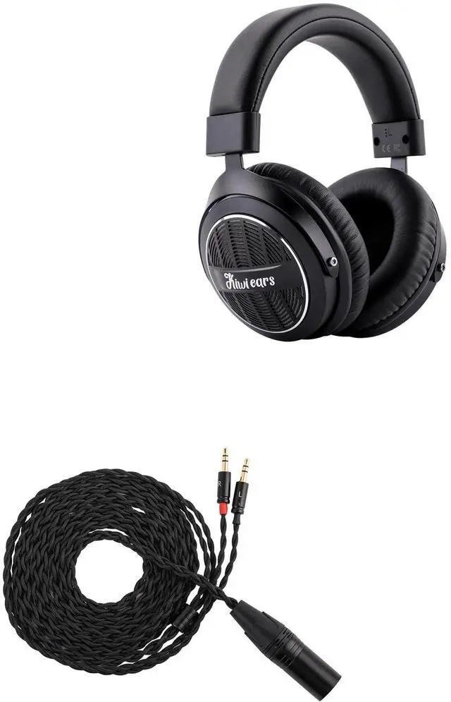Main image of Linsoul Kiwikiwi Ears Ellipse Over Ear Headphone, Studio-Grade Dynamic Driver Headphones + Tripowin Nova Monitor Headphone Cable, Over-Ear Headphone Wired