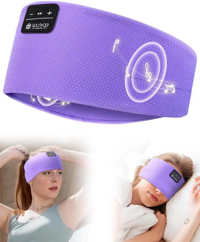Alt view image 2 of 5 - LOVE EYE Sleep Headphones Wireless Headband Headphones Bluetooth 5.4 for Side Sleeper Bluetooth Headband Earphones for Sports for tech Gadgets Gifts