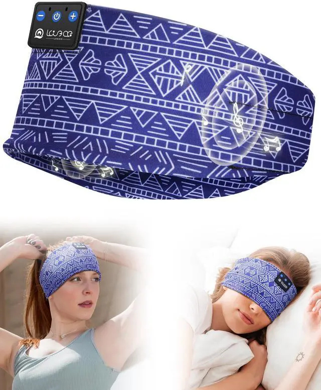 Alt view image 2 of 5 - LOVE EYE Sleep Headphones Bluetooth 5.4 Sleeping Eye Mask Wireless Music Earphones with HD Speakers for Side Sleepers Total Blackout Cotton Mask for Travel, Home, Office, Unique Gifts