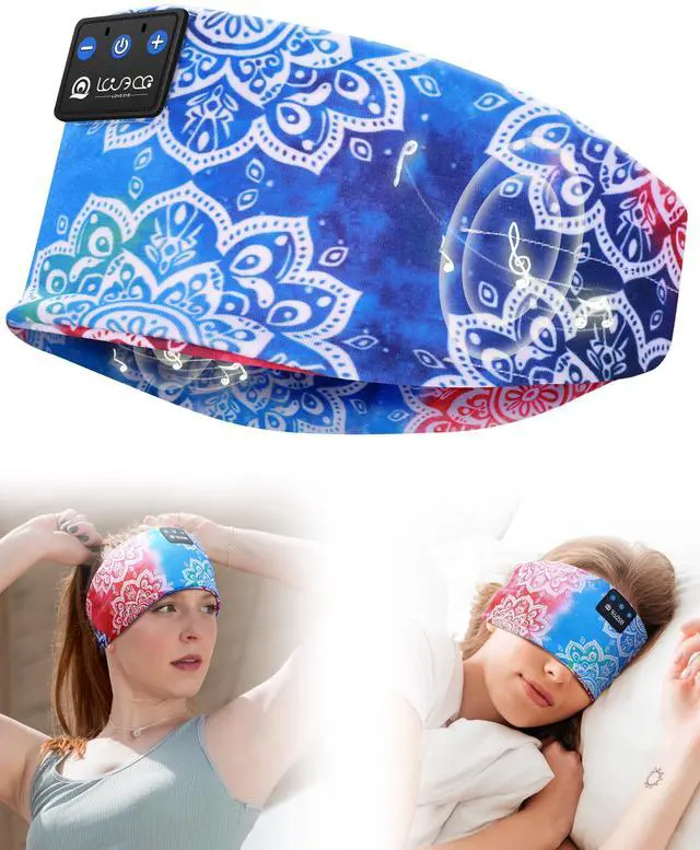 Alt view image 3 of 5 - LOVE EYE Sleep Headphones Wireless Headband Headphones Bluetooth 5.4 for Side Sleeper Bluetooth Headband Earphones for Sports for tech Gadgets Gifts