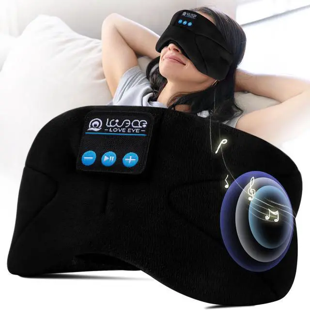 Alt view image 3 of 5 - LOVE EYE Sleep Headphones Wireless Headband Headphones Bluetooth 5.4 for Side Sleeper Bluetooth Headband Earphones for Sports for tech Gadgets Gifts