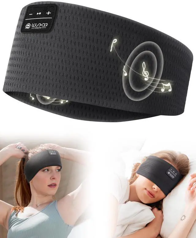 Alt view image 2 of 5 - LOVE EYE Sleep Headphones Wireless Headband Headphones Bluetooth 5.4 for Side Sleeper Bluetooth Headband Earphones for Sports for tech Gadgets Gifts