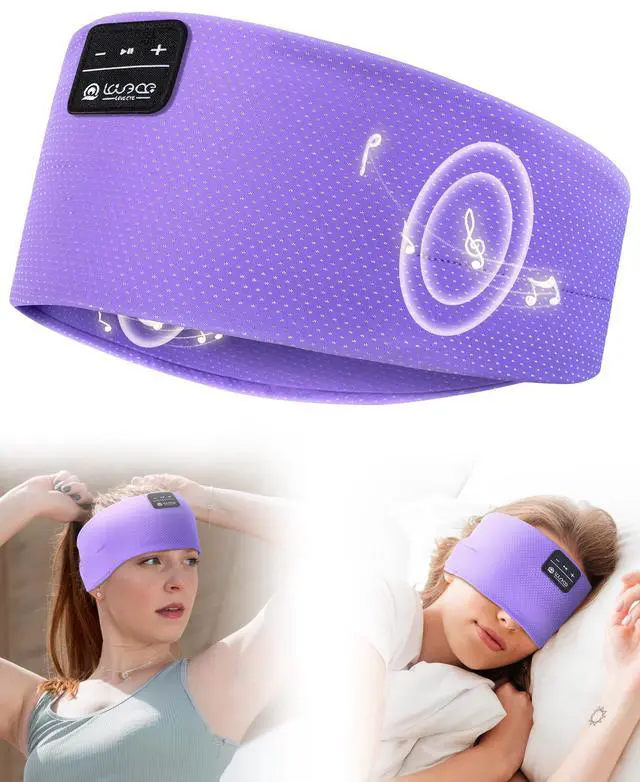 Alt view image 3 of 5 - LOVE EYE Sleep Headphones Wireless Headband Headphones Bluetooth 5.4 for Side Sleeper Bluetooth Headband Earphones for Sports for tech Gadgets Gifts