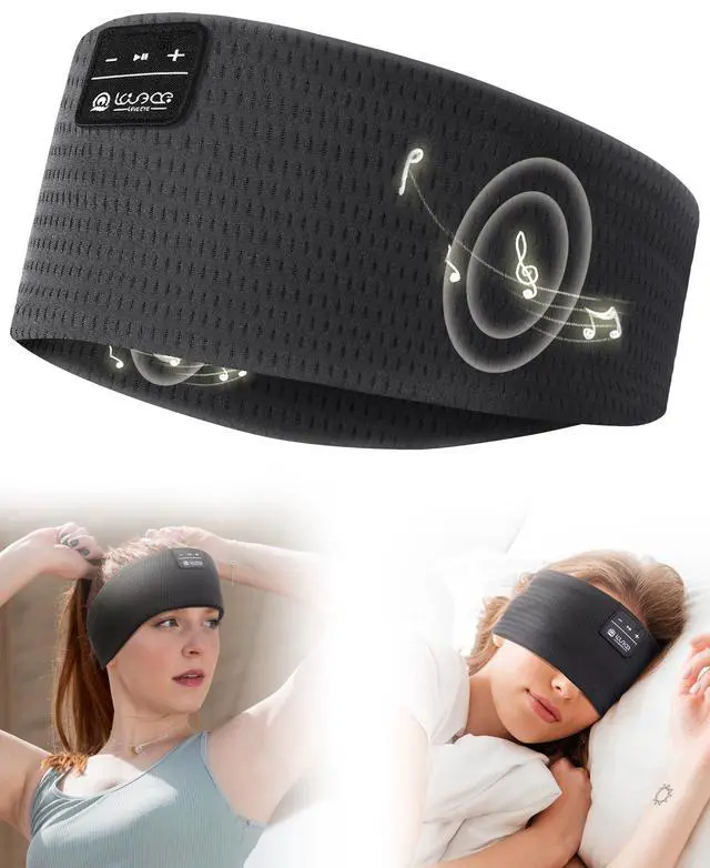 Alt view image 2 of 5 - LOVE EYE Sleep Headphones Wireless Headband Headphones Bluetooth 5.4 for Side Sleeper Bluetooth Headband Earphones for Sports for tech Gadgets Gifts