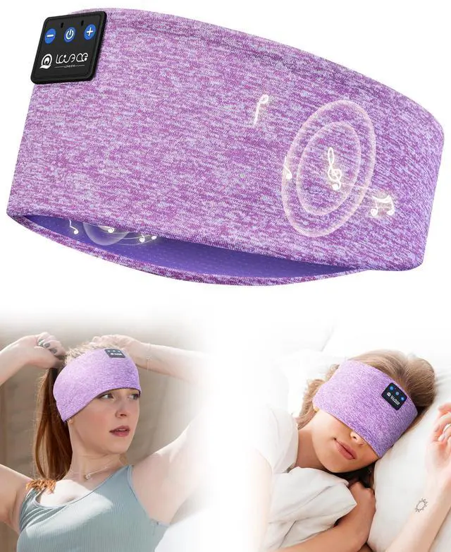 Alt view image 3 of 5 - LOVE EYE Sleep Headphones Wireless Headband Headphones Bluetooth 5.4 for Side Sleeper Bluetooth Headband Earphones for Sports for tech Gadgets Gifts