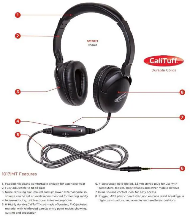 Alt view image 3 of 5 - Califone Spirit 1886PLC-6 SD 6-Person Listening Center for Classrooms, Media Player Boombox with 6 Headphones