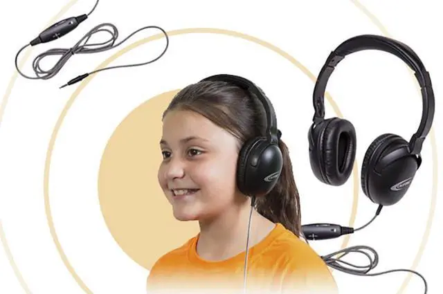 Alt view image 5 of 5 - Califone Spirit 1886PLC-6 SD 6-Person Listening Center for Classrooms, Media Player Boombox with 6 Headphones