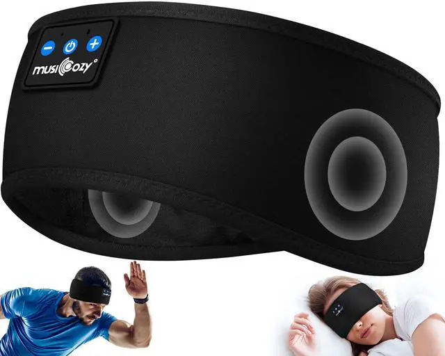 Alt view image 2 of 5 - MUSICOZY Sleep Headphones Bluetooth Headband Wireless Music Headband Headphones, Earbuds for Side Sleepers Women Men Workout Running Travel Yoga Cool Gadgets Unique Gift 2 Pcs