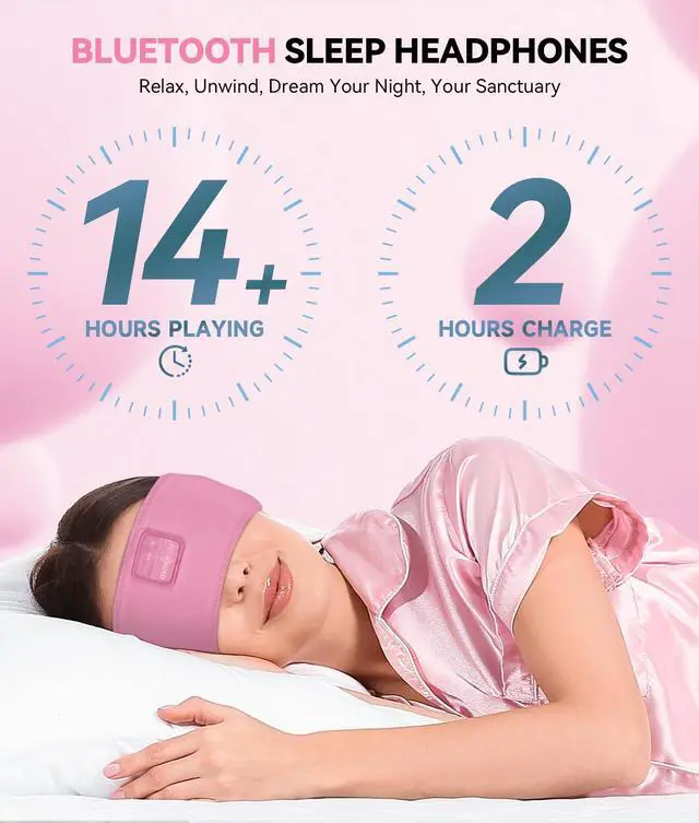 Alt view image 5 of 5 - MUSICOZY Sleep Headphones Bluetooth Headband Wireless Music Headband Headphones, Earbuds for Side Sleepers Women Men Workout Running Travel Yoga Cool Gadgets Unique Gift 2 Pcs