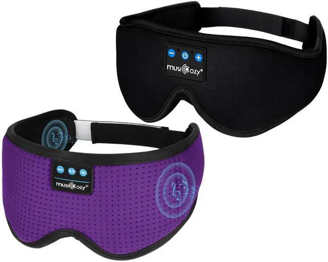 Main image of MUSICOZY White Noise Sleep Headphones Bluetooth Headband, Sleeping Headphones Mask, 3D Wireless Music Sleeping Headphones Earbuds for Insomnia Yoga Travel Office Relax Cool Tech Gadgets Gifts 2 Packs