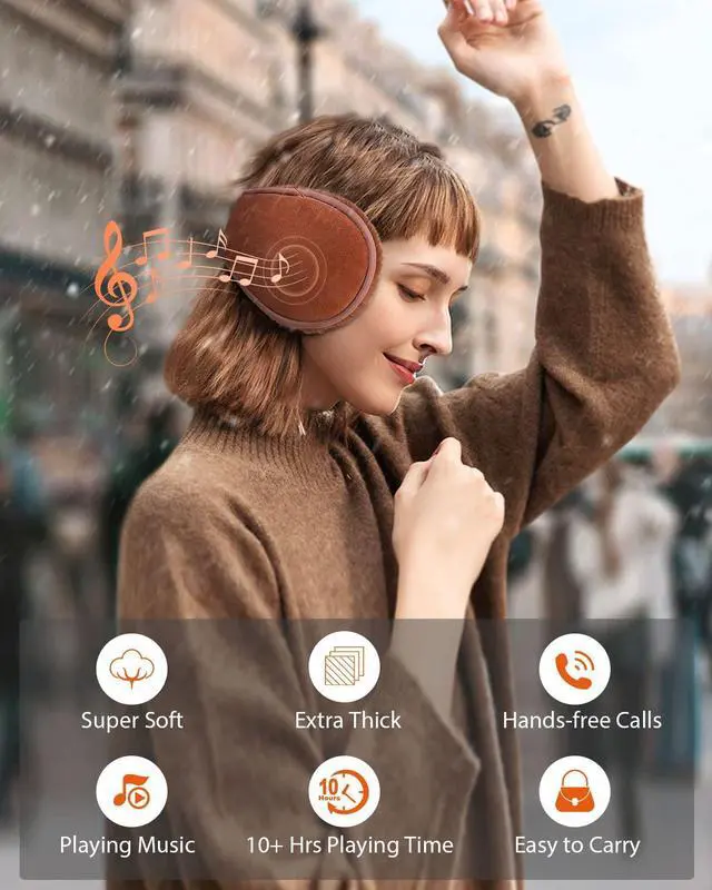 Alt view image 5 of 5 - MUSICOZY Sleep Headphones Bluetooth Headband Breathable Headphones, Bluetooth Ear Muffs for Winter Side Sleepers Workout Running Travel Yoga Office Cool Gadgets Tech Unique Gifts, 2 Pack