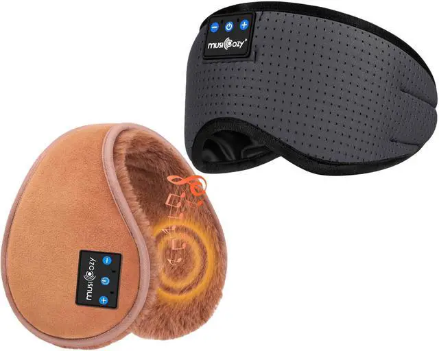 Main image of MUSICOZY Sleep Headphones Breathable Bluetooth, Bluetooth Ear Muffs for Winter Side Sleepers Workout Running Travel Yoga Office Cool Gadgets Tech Unique Gifts, 2 Pack