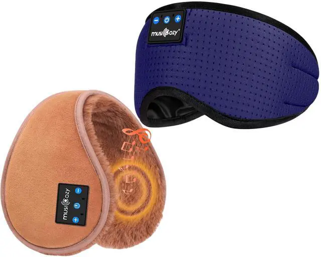 Main image of MUSICOZY Sleep Headphones Bluetooth Headband Breathable Headphones, Bluetooth Ear Muffs for Winter Side Sleepers Workout Running Travel Yoga Office Cool Gadgets Tech Unique Gifts, 2 Pack