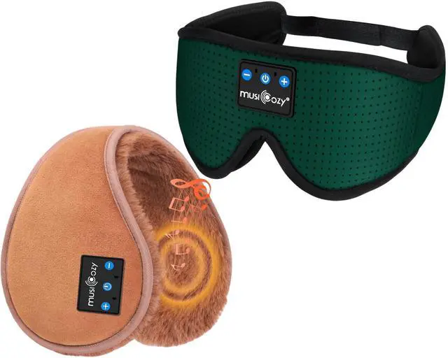 Main image of MUSICOZY Sleep Headphones Breathable 3D Sleeping Headphones, Bluetooth Ear Muffs for Winter Side Sleepers Workout Running Travel Yoga Office Cool Gadgets Tech Unique Gifts, 2 Pack