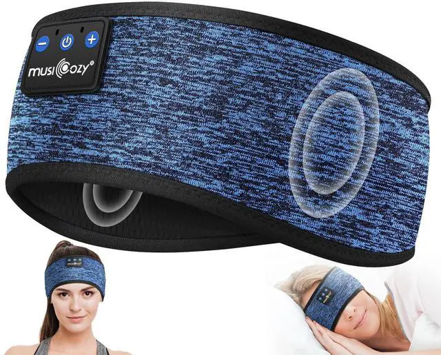 Alt view image 2 of 5 - MUSICOZY Bluetooth Headband Sports Sleep Headphones, Bluetooth Ear Muffs for Winter Side Sleepers Workout Running Travel Yoga Office Cool Gadgets Tech Unique Gifts, 2 Pack