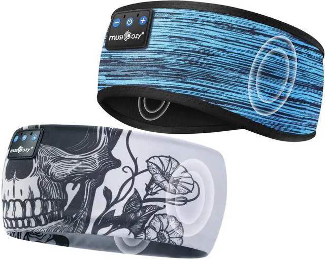 Main image of MUSICOZY Sleep Headphones Bluetooth Headband, Sleep Mask with Bluetooth Sleep Headphones, Sports Sleeping Headphones Sleep Earbuds with Ultra-Thin HD Stereo Speakers for Travel Workout, 2 Packs