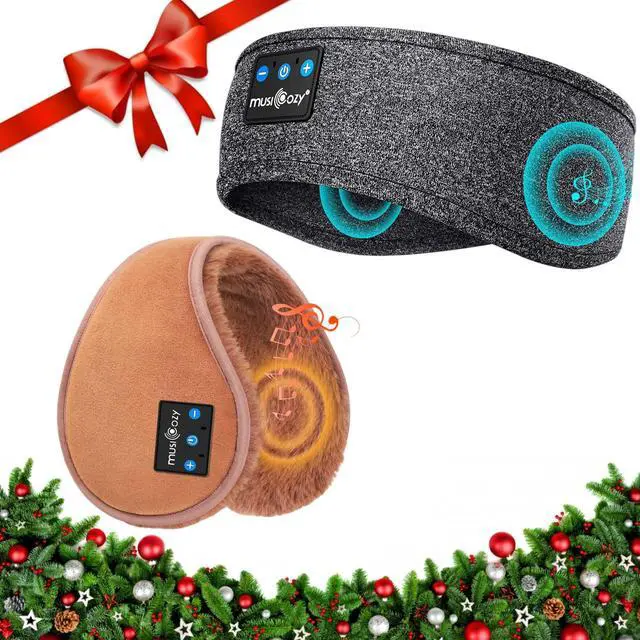 Main image of MUSICOZY Bluetooth Headband Sports Sleep Headphones, Bluetooth Ear Muffs for Winter Side Sleepers Workout Running Insomnia Travel Yoga Office Cool Gadgets Tech Unique Gifts, 2 Pack