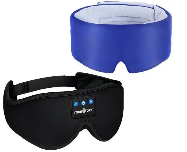 Main image of MUSICOZY Ice Silk Sleep Mask Headphones, Sleep Headphones,Bluetooth 5.4 Sleep Mask Headband Headphones Sleeping Eye Mask,Earbuds Earphones with HD Headphones Stereo Speakers for Men Women