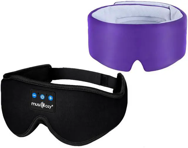 Main image of MUSICOZY Ice Silk Sleep Mask Headphones, Sleep Headphones,Bluetooth 5.4 Sleep Mask Headband Headphones Sleeping Eye Mask,Earbuds Earphones with HD Headphones Stereo Speakers for Men Women