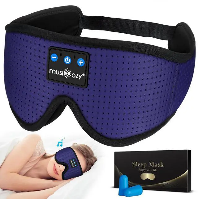 Alt view image 3 of 5 - MUSICOZY Sleep Headphones Bluetooth 5.4 Headband Breathable 3D Sleeping Headphones, Wireless Music Eye Mask Sleep Earbuds for Side Sleepers Office Air Travel Cool Tech Gadgets Unique Gifts, Pack of 2
