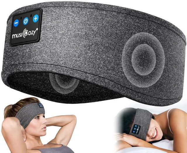 Alt view image 3 of 5 - MUSICOZY Sleep Headphones Bluetooth Sleep Mask with Headphones Eye Mask Wireless Bluetooth 5.4 with Adjustable Headband
