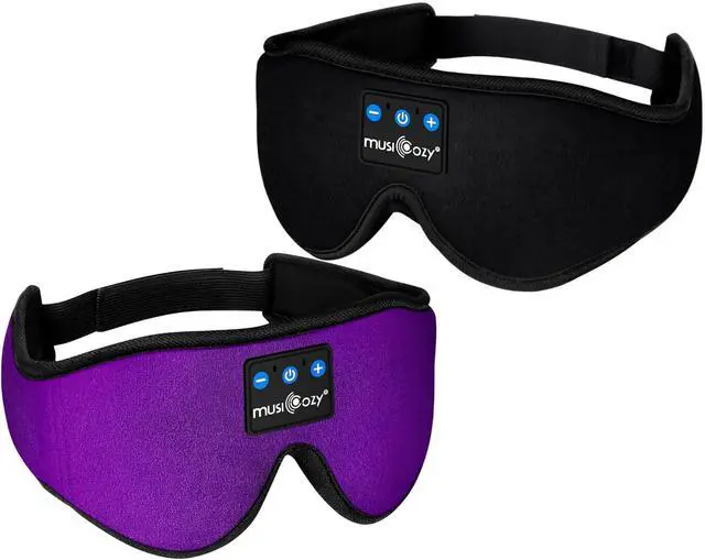 Main image of MUSICOZY Sleep Headphones Bluetooth Headband Sleeping Headphones Sleep Mask, Wireless Sleep Mask Earbuds for Side Sleepers Men Women Office Nap Air Travel Cool Tech Gadgets Unique Gifts of 2 Packs
