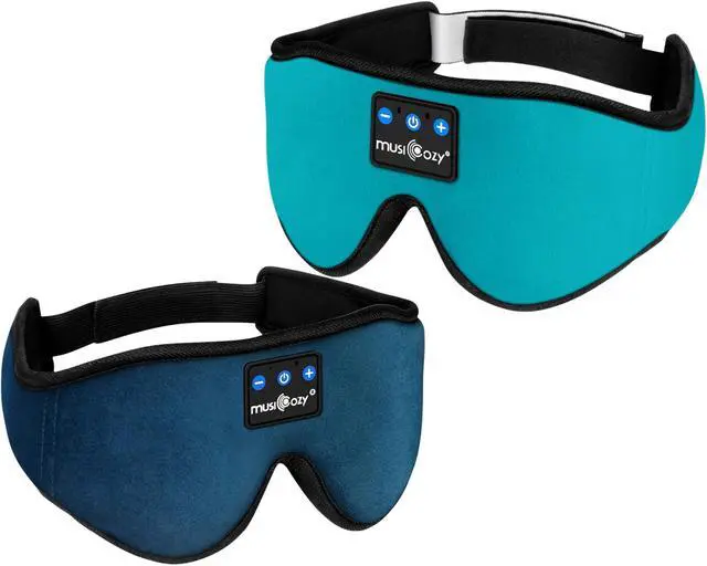 Main image of MUSICOZY Sleep Headphones 3D Bluetooth 5.4 Wireless Headband Sleep Mask, Sleeping Headphones Music Eye Mask for Side Sleepers, Air Travel, Built-in Ultra Thin Speakers Microphones, Pack of 2