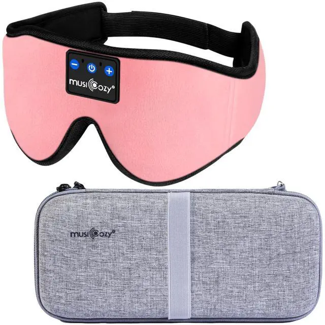 Main image of MUSICOZY Bluetooth Sleep Mask with Hard EVA Storage Case, Eye Mask Headphones for Side Sleepers, Wireless Stereo Sound, Perfect for Travel, Relaxation & Sleep