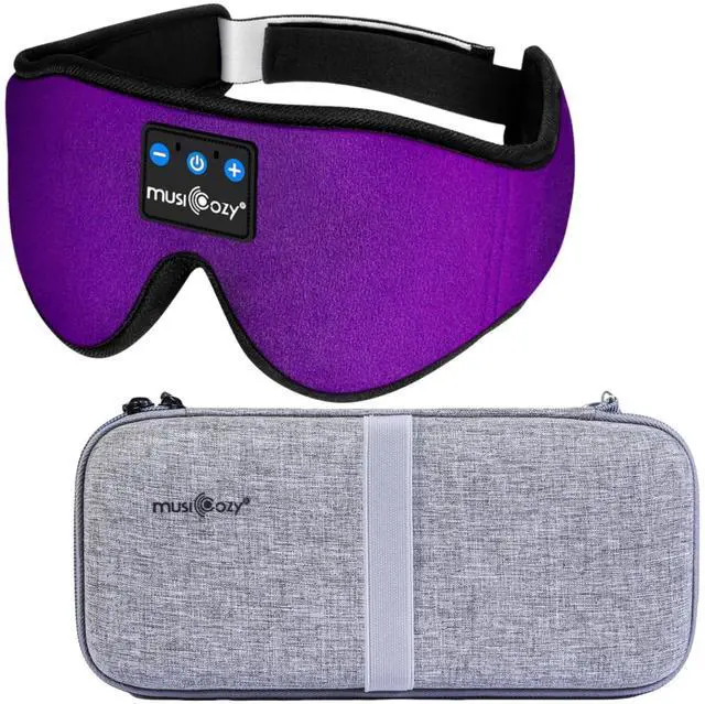 Main image of MUSICOZY 3D Bluetooth Sleep Mask with Protective Storage Case, Wireless Music Sleep Headphones Headband for Side Sleepers, Protective Travel Carrying Case for Eye Mask & Electronics