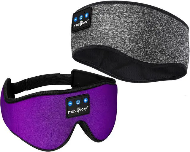 Main image of MUSICOZY Sleep Headphones Bluetooth Headband Sleeping Headphones Sleep Mask, Wireless Sleep Mask Earbuds for Side Sleepers Men Women Office Nap Air Travel Cool Tech Gadgets Unique Gifts of 2 Packs