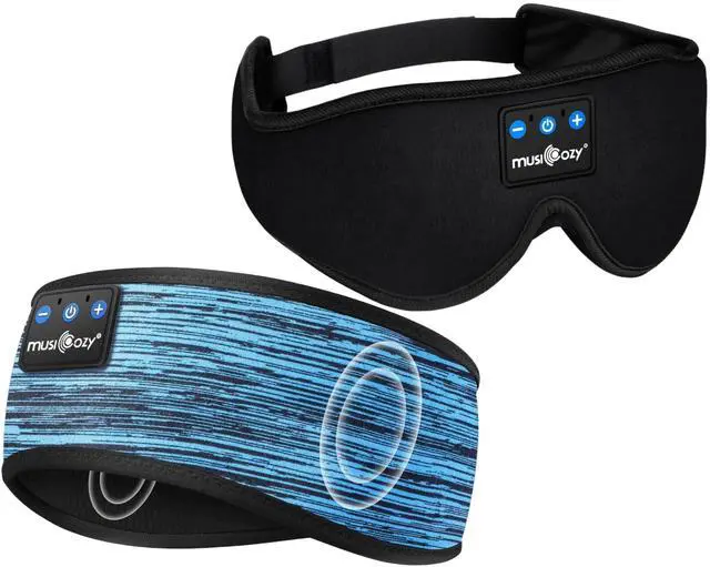 Main image of MUSICOZY Sleep Headphones Bluetooth Headband, Wireless Sleeping Headphones Mask Earbuds Built-in HD Speakers for Side Sleepers Women Men Running Travel Yoga Cool Gadgets Unique Gifts, 2 Packs