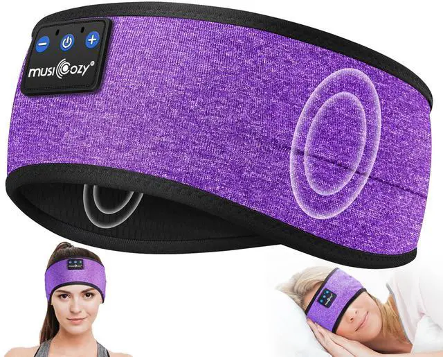 Alt view image 3 of 5 - MUSICOZY Sleep Headphones Bluetooth Headband Wireless Music Headband Headphones, Earbuds for Side Sleepers Women Men Workout Running Travel Yoga Cool Gadgets Unique Gift 2 Pcs