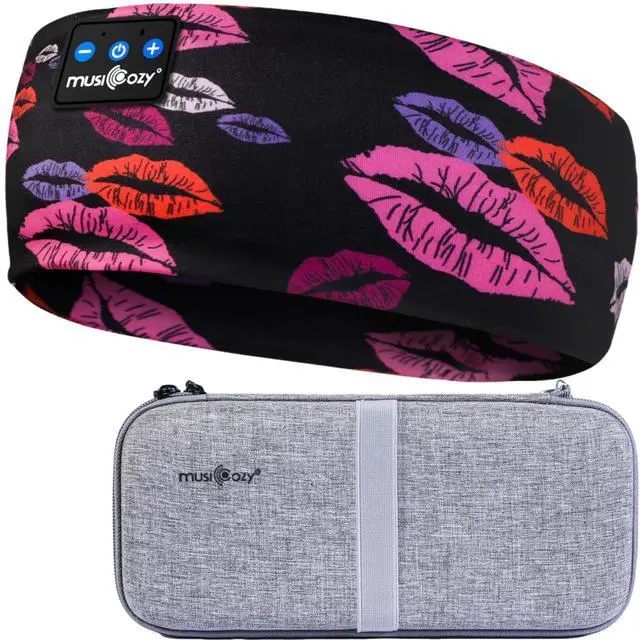 Main image of MUSICOZY Bluetooth Headband & Hard Storage Case Bundle, Wireless Sleep Headphones with HD Stereo Sound for Sports, Travel, and Relaxation