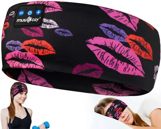 Alt view image 2 of 5 - MUSICOZY Bluetooth Headband & Hard Storage Case Bundle, Wireless Sleep Headphones with HD Stereo Sound for Sports, Travel, and Relaxation